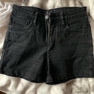 Size 26 Black Denim Shorts